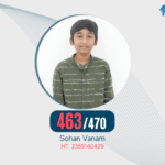 Sohan Vanam, scored 463 out of 470 in Intermediate 1st Year