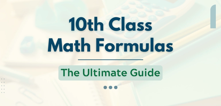 list of math formulas for class 10