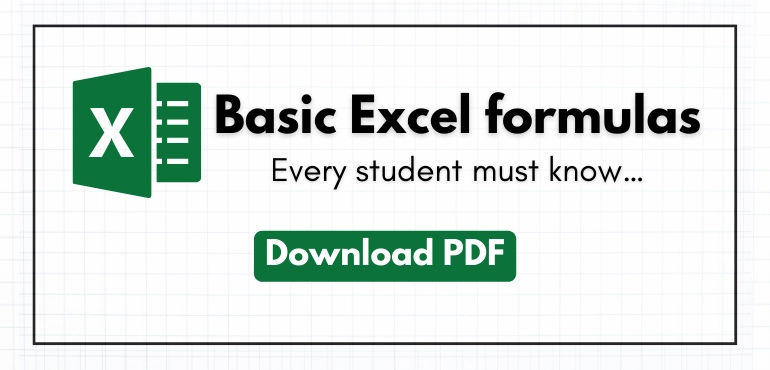 Excel Formulas List PDF