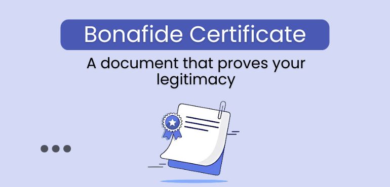 Bonafide Certificate Banner Image