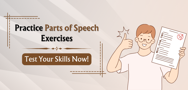 Parts of Speech Exercises Banner Image